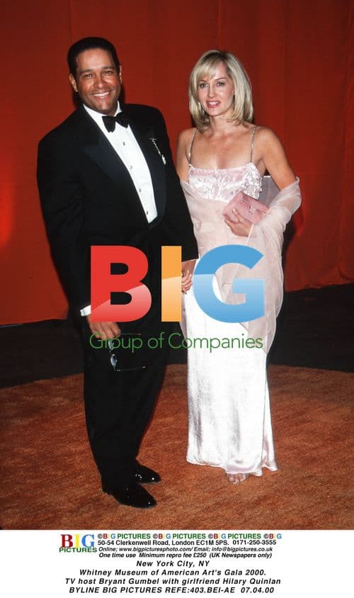 Bryant Gumbel and Hilary Quinlan at Whitney Museum Gala