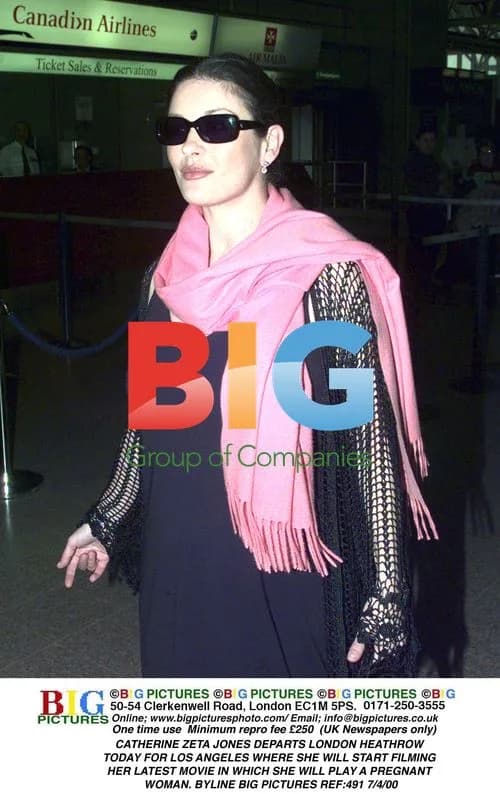 Catherine Zeta-Jones Departs London Heathrow
