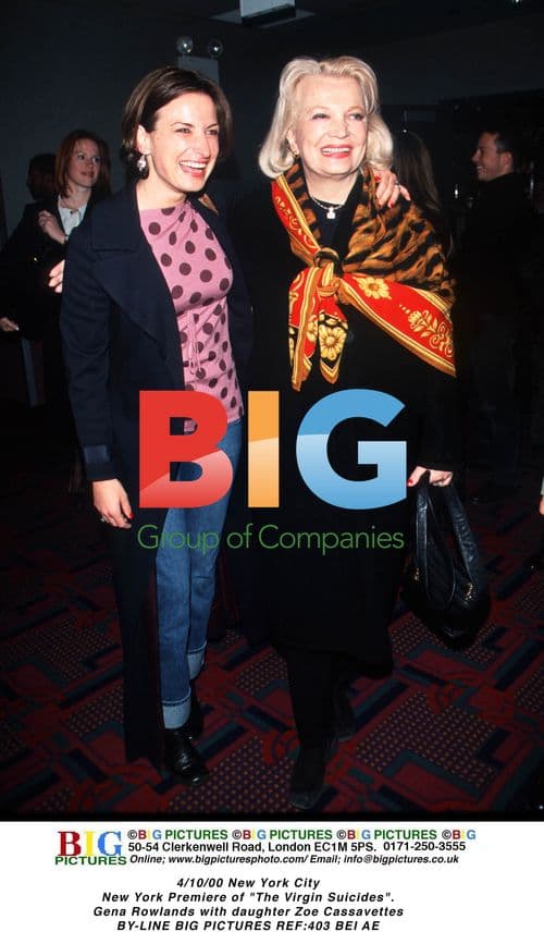 Gena Rowlands and Zoe Cassavettes at "The Virgin Suicides" Premiere
