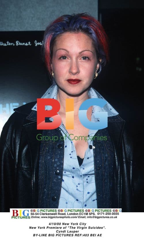 Cyndi Lauper at "The Virgin Suicides" Premiere