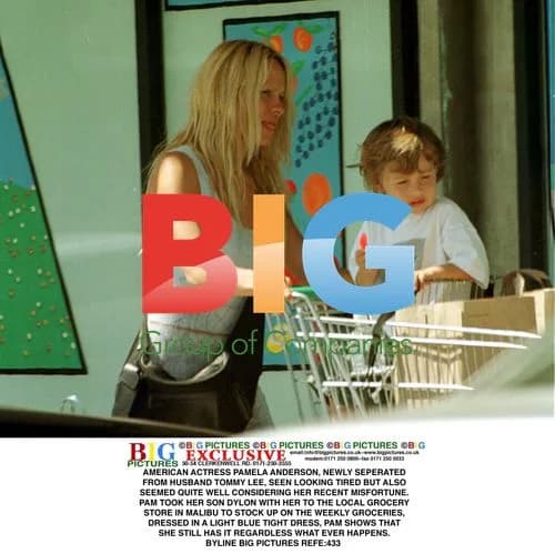 Pamela Anderson steps out with son