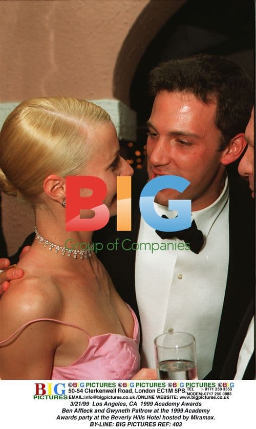 Gwyneth Paltrow and Ben Affleck at 1999 Oscars Party