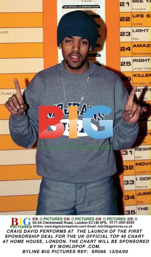 Craig David at UK Top 40 Chart Launch