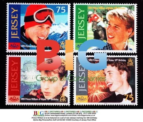 Prince William on New Stamps