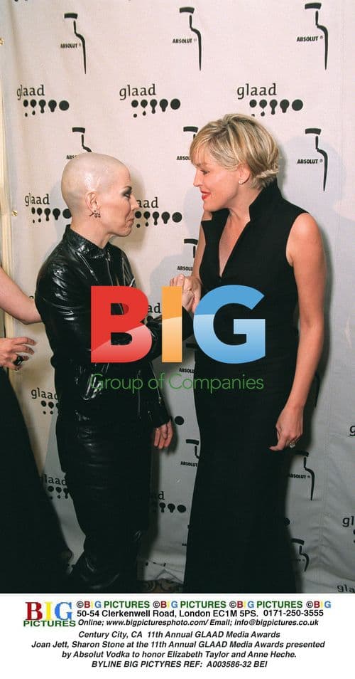 Joan Jett and Sharon Stone at GLAAD Media Awards