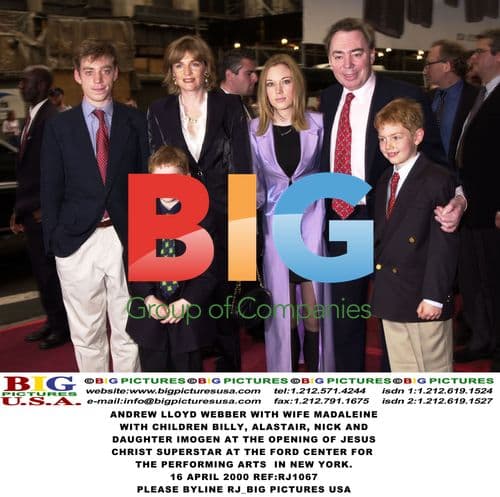 Andrew Lloyd Webber and family at Jesus Christ Superstar opening