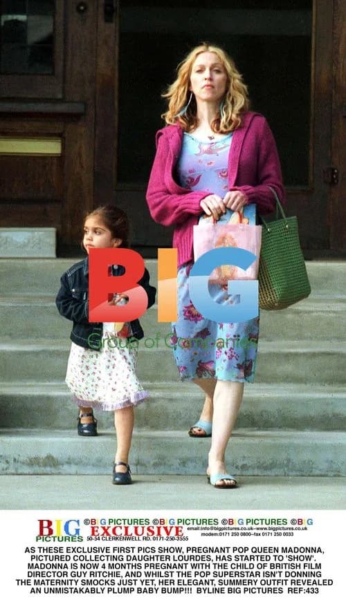 Pregnant Madonna Spotted Picking Up Daughter