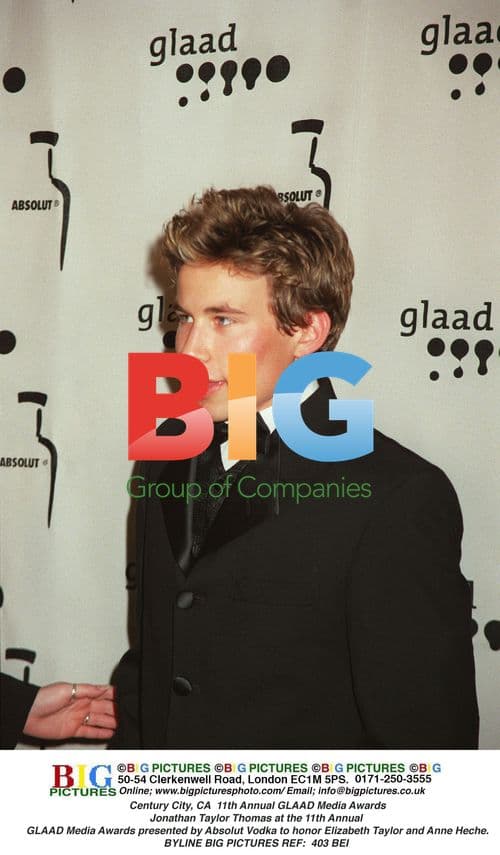 Jonathan Taylor Thomas at GLAAD Media Awards
