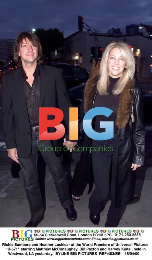 Richie Sambora and Heather Locklear at "U-571" Premiere