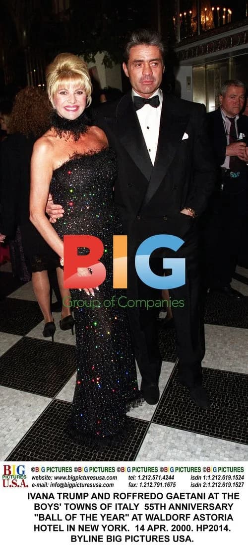 Ivana Trump and Roffredo Gaetani at Boys' Towns of Italy Gala