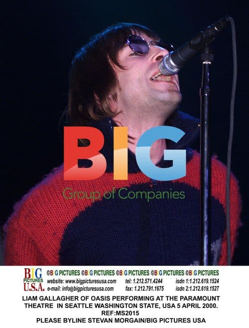 LIAM GALLAGHER OF OASIS PERFORMING AT THE PARAMOUNT THEATRE
