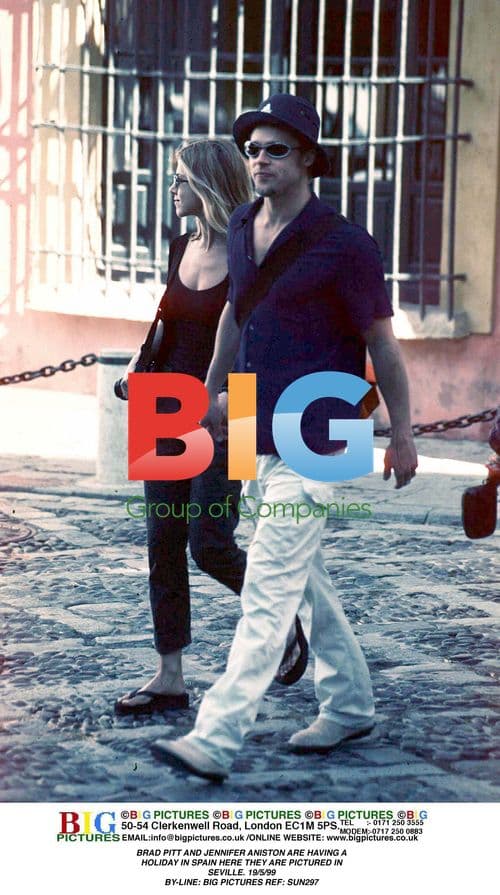 Brad Pitt and Jennifer Aniston in Spain