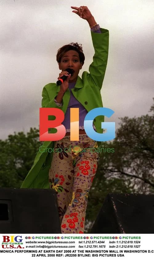 Monica performing at Earth Day 2000