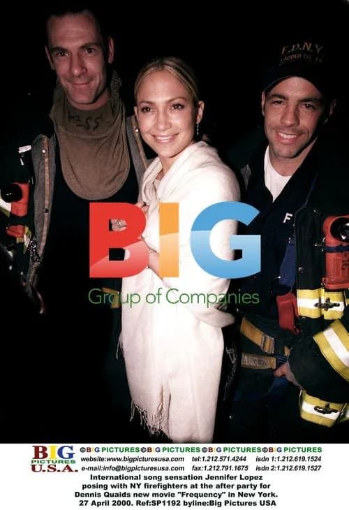 Jennifer Lopez with NY Firefighters at 'Frequency' Party
