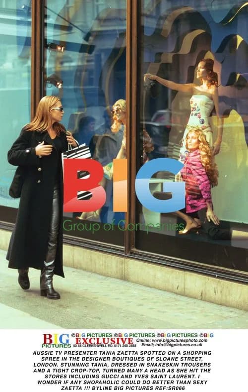 Australian TV Host Tania Zaetta Shopping in London