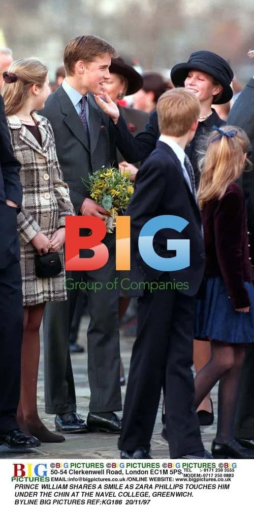 PRINCE WILLIAM AND ZARA PHILLIPS AT NAVEL COLLEGE