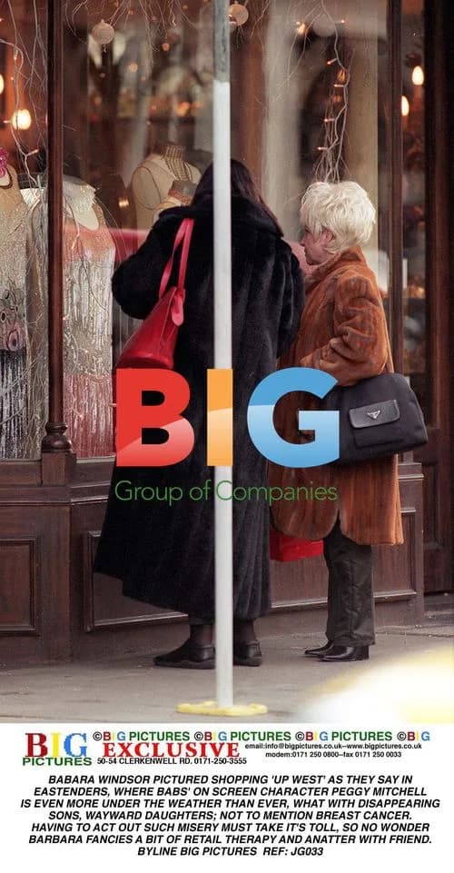 Barbara Windsor Shopping in London