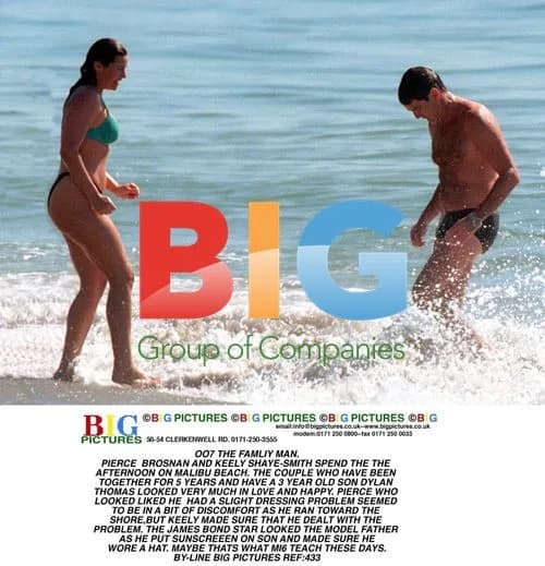 Pierce Brosnan and Keely Shaye-Smith on Malibu Beach