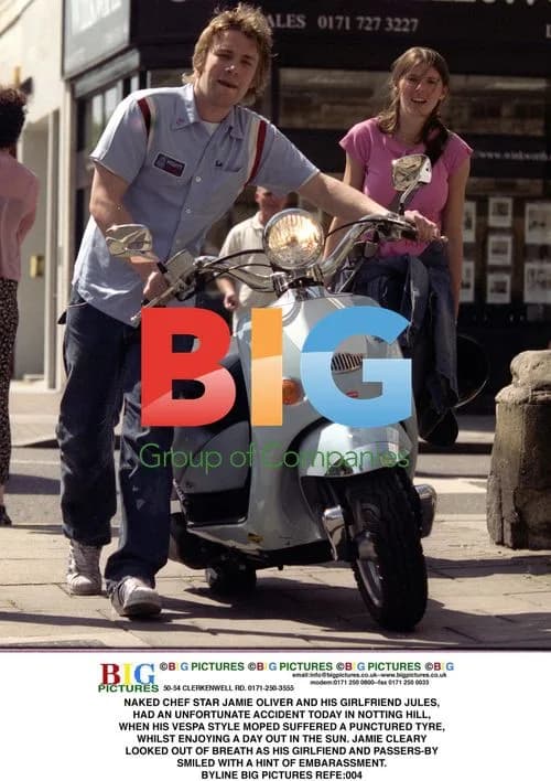 Jamie Oliver and Girlfriend in Moped Mishap