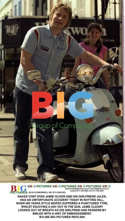 Jamie Oliver and Girlfriend in Moped Mishap