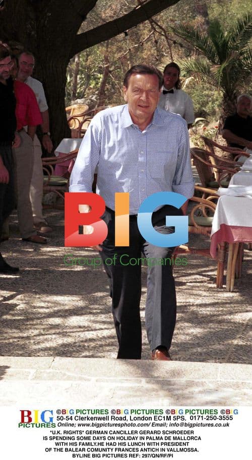 German Chancellor Schroeder on Holiday in Mallorca