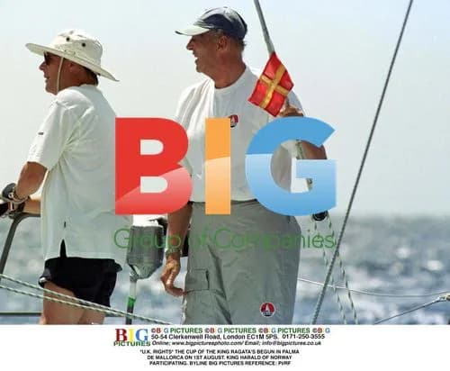King Harald of Norway at Ragata Cup in Palma de Mallorca