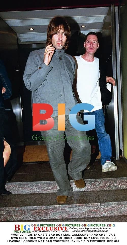 Liam Gallagher and Courtney Love Leave London Met Bar