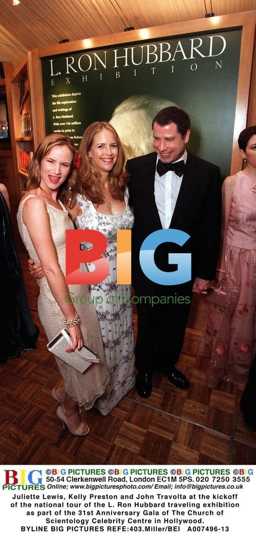 Juliette Lewis, Kelly Preston and John Travolta at Scientology event