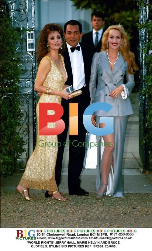 JERRY HALL, MARIE HELVIN AND BRUCE OLDFIELD