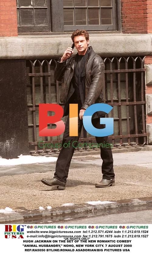 Hugh Jackman on set of "Animal Husbandry"