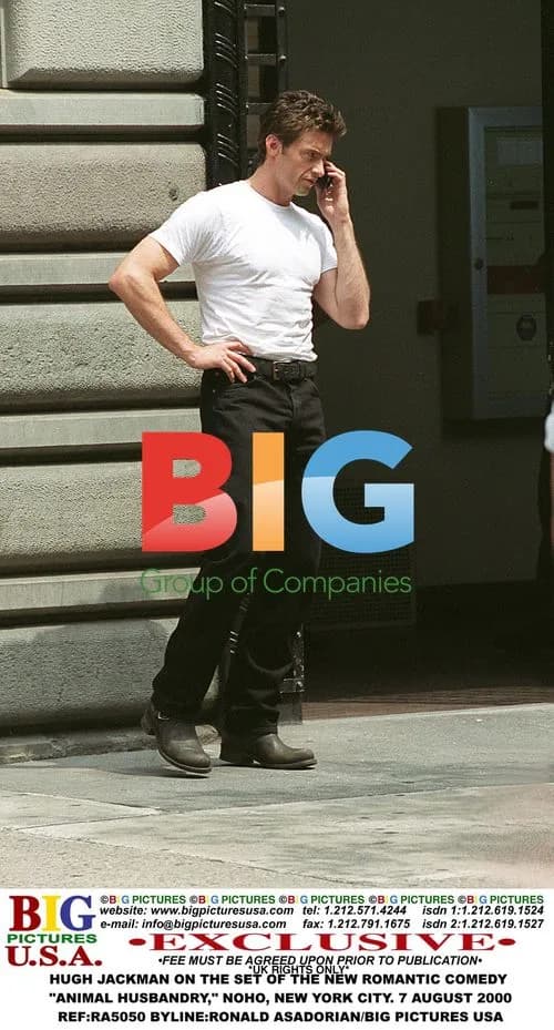 Hugh Jackman on set of "Animal Husbandry"