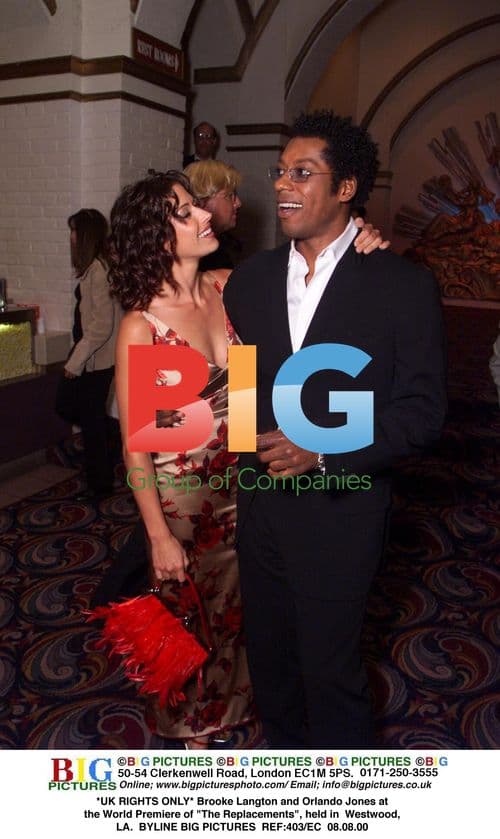Brooke Langton and Orlando Jones at "The Replacements" Premiere
