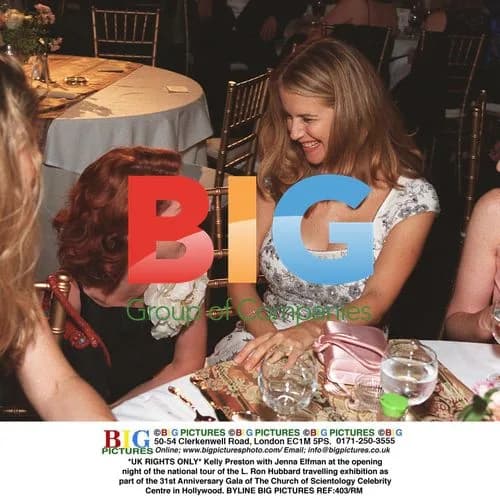 Kelly Preston and Jenna Elfman at Scientology Gala
