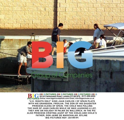 King Juan Carlos Plays with Grandson Froilan