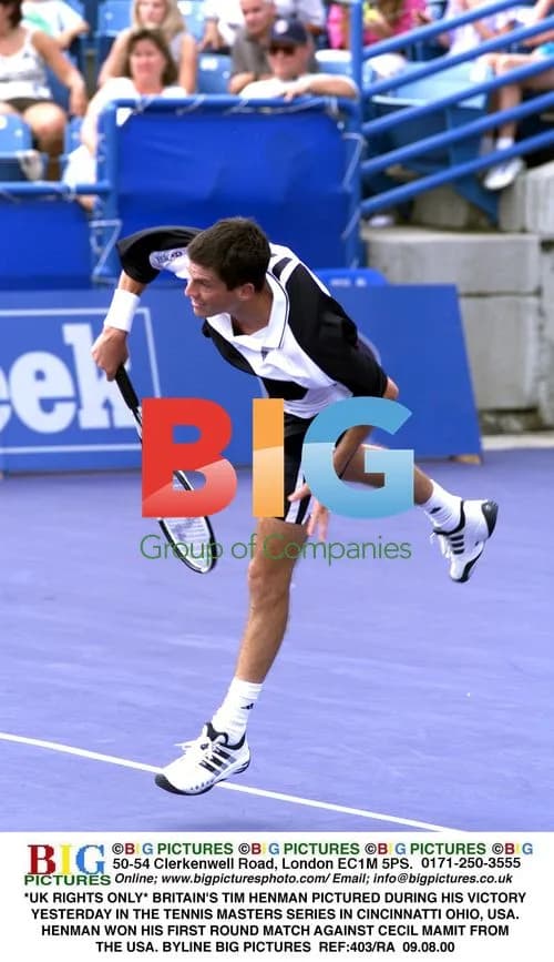 Tim Henman Wins Tennis Match in Cincinnati