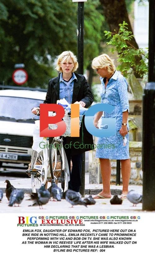 Emilia Fox Bike Ride in Notting Hill