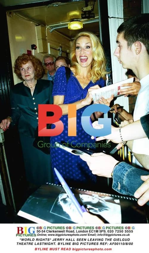 Jerry Hall Leaving Gielgud Theatre