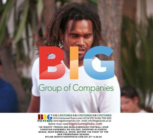 Christian Karembeu on holiday in Spain