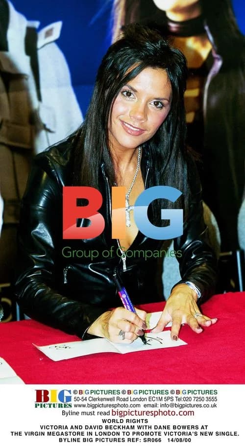 Victoria and David Beckham at Virgin Megastore in London