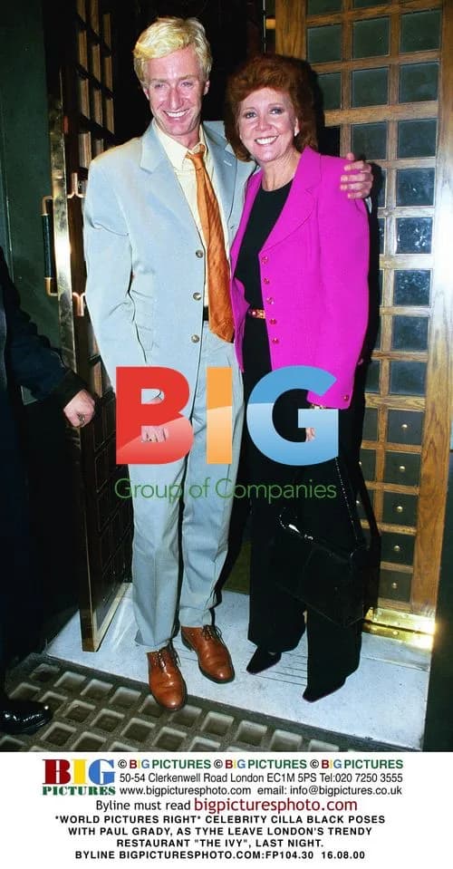 Cilla Black and Paul Grady Leave The Ivy Restaurant