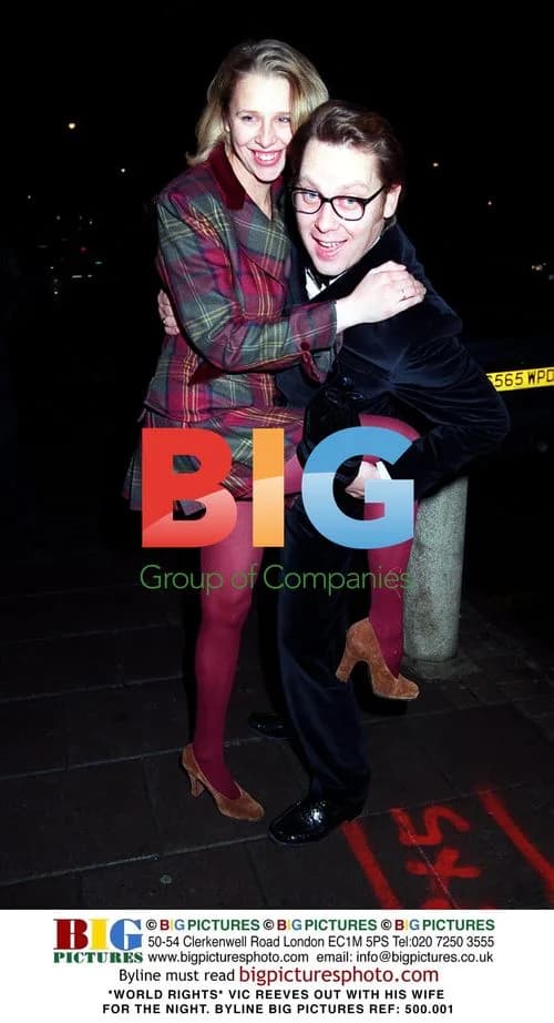 Vic Reeves Out with Wife