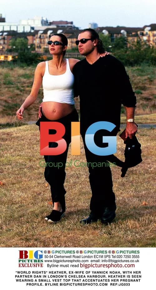 Heather, Yannick Noah's Ex-wife, with Partner Dan in London