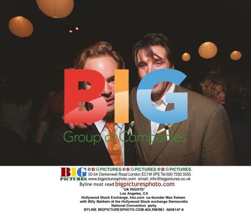 Max Keisen with Billy Baldwin at DNC party