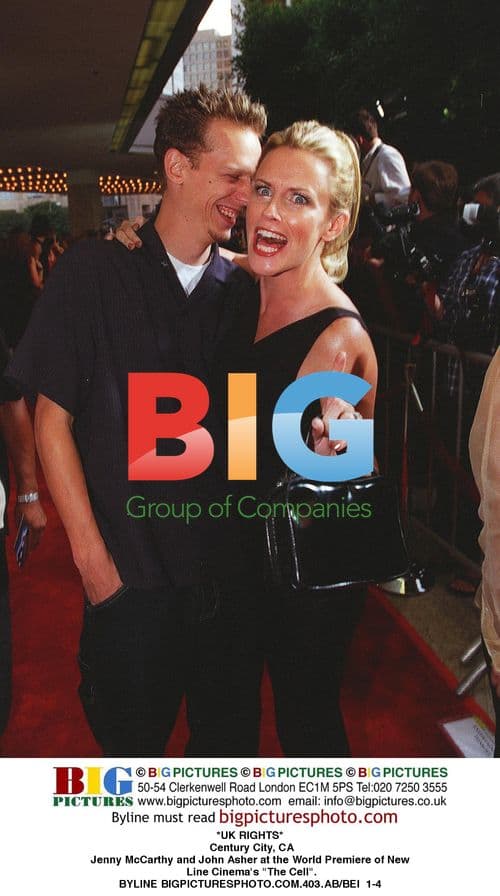Jenny McCarthy and John Asher at "The Cell" premiere
