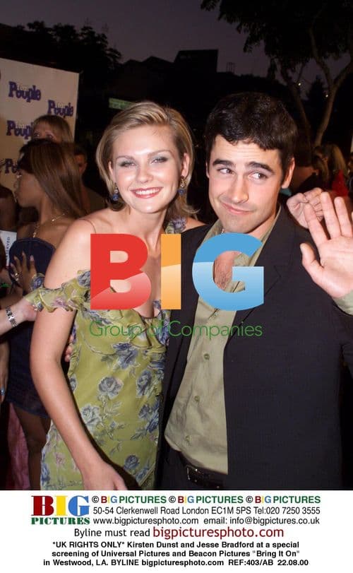 Kirsten Dunst and Jesse Bradford at 'Bring It On' screening