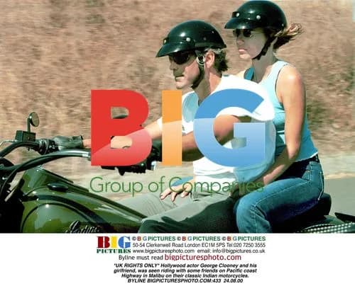 George Clooney and girlfriend ride motorcycles in Malibu