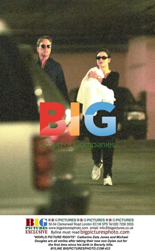 Catherine Zeta Jones and Michael Douglas out with son