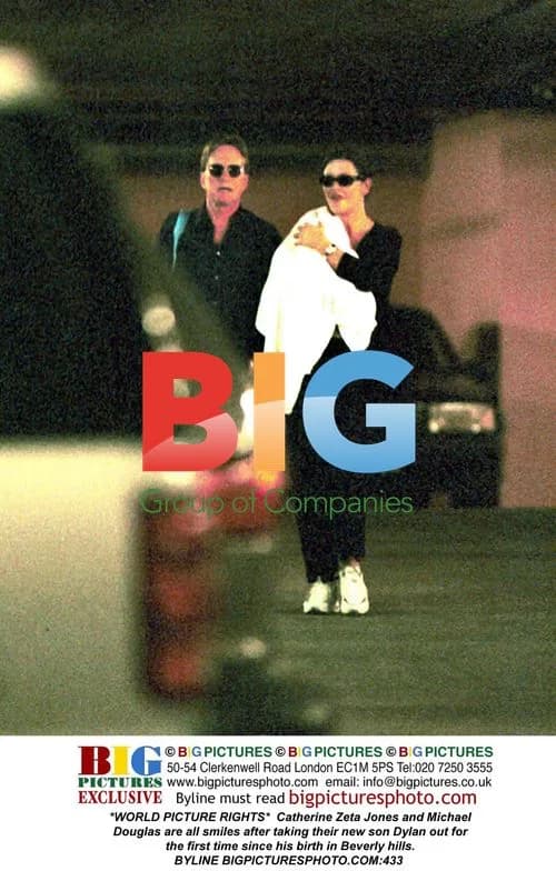 Catherine Zeta Jones and Michael Douglas out with son