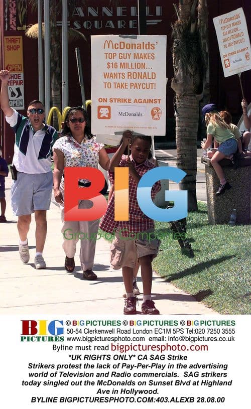 SAG Strikers Protest on Sunset Blvd