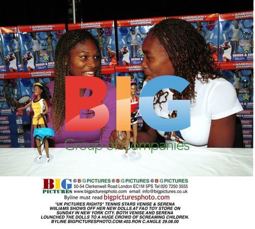 Tennis stars Serena & Venus Williams show off new dolls